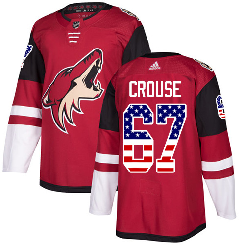 Herren Arizona Coyotes Eishockey Trikot Lawson Crouse #67 Authentic Rot USA Flag Fashion